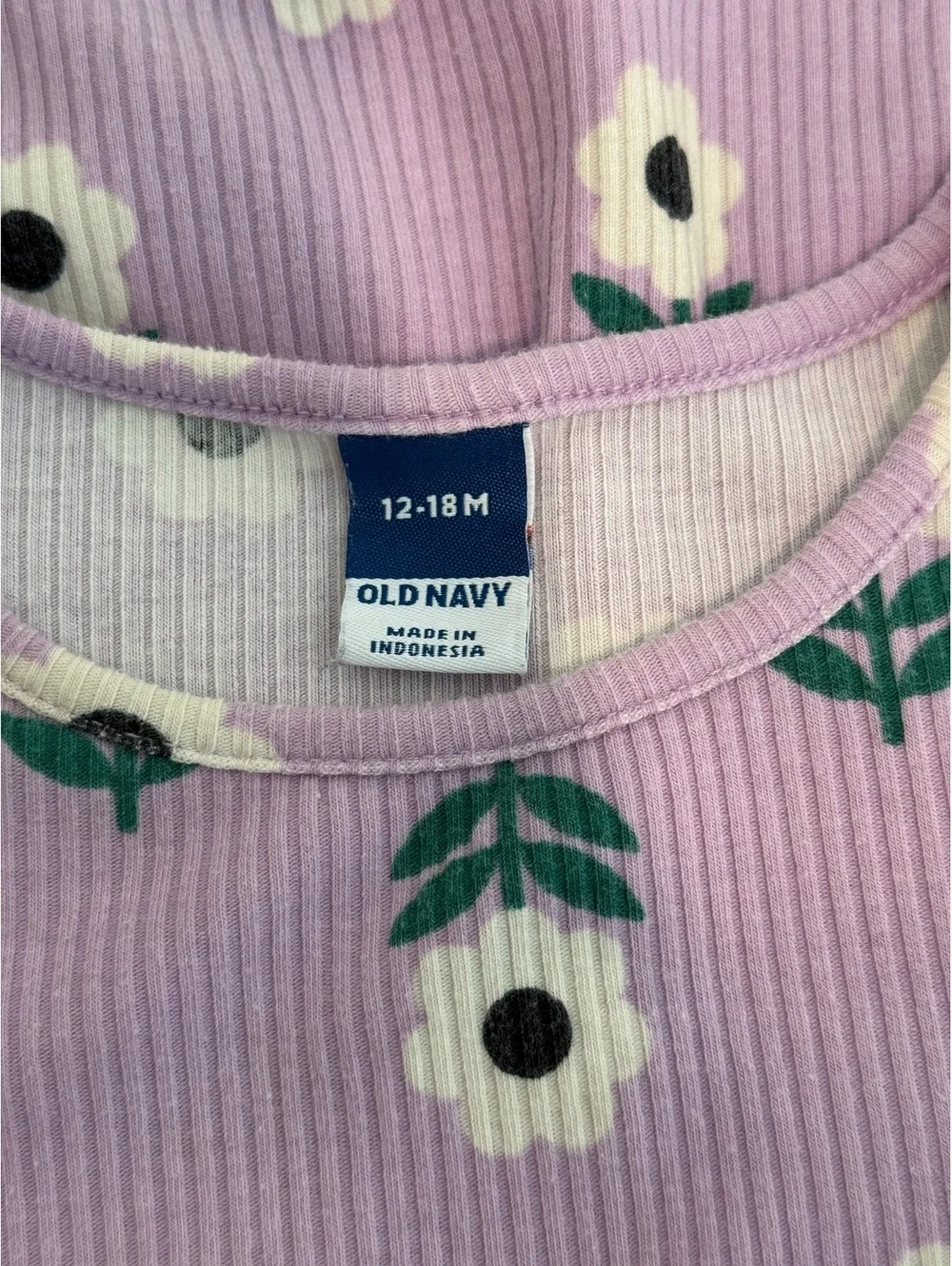 Old Navy Baby Girl Purple Floral Long Sleeve Dress 12-18 Months